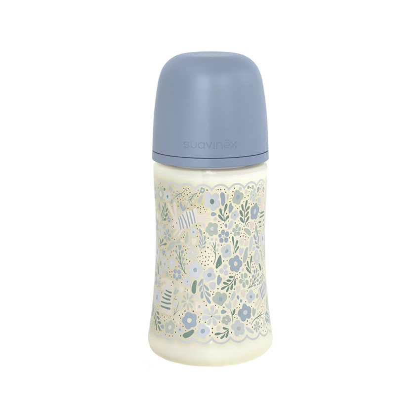 Biberon avec tétine physiologique SX PRO M 270ml Wonderland Liberty bleu 