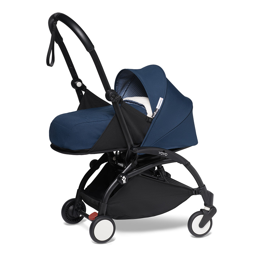 Poussette complète YOYO² nouveau pack 0+ et 6+ châssis noir - Bleu Air France 
