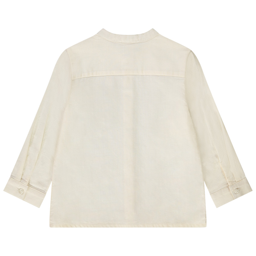 Chemise en popeline avec poche ludique pour bébé garçon 
