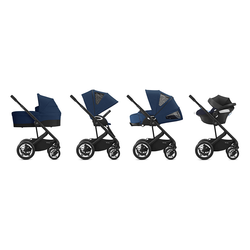 Poussette Talos S Lux - Châssis Black - Siège Soho Grey 