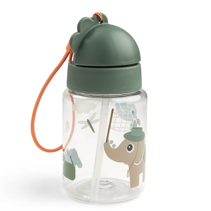Gourde avec paille 280ml Tiny Trails Vert 