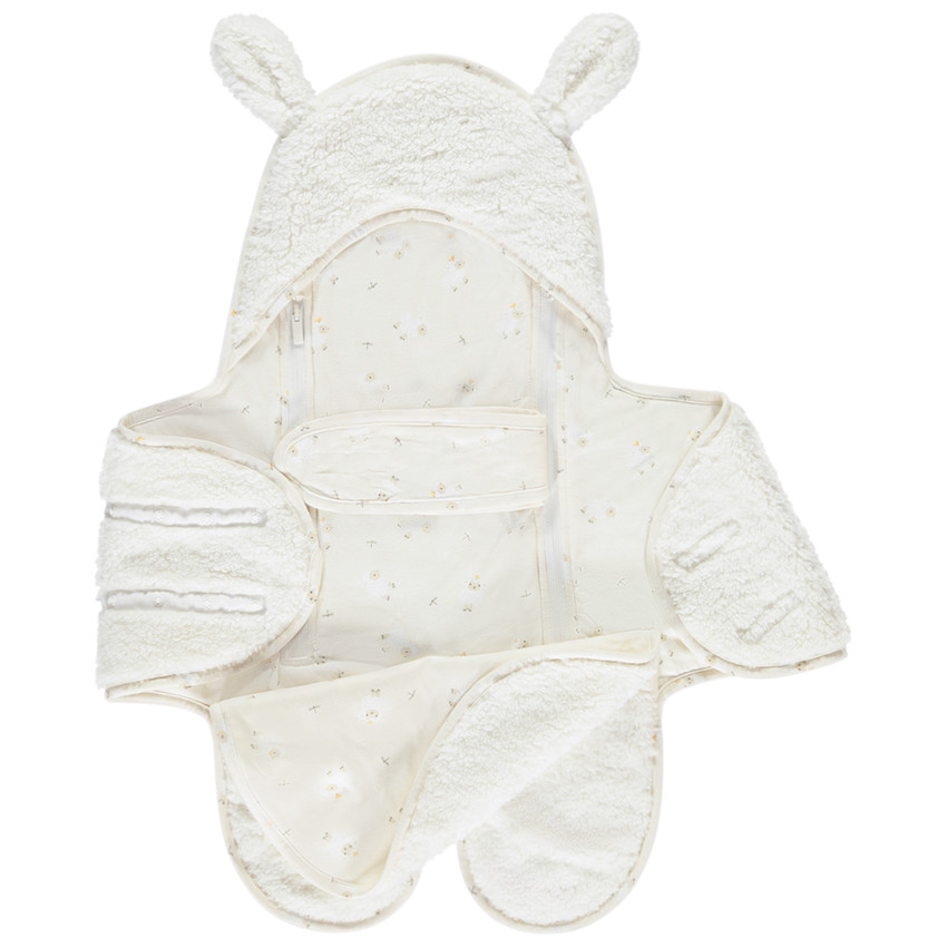 Nid d'ange à capuche avec oreilles décorative "La Vie à la Ferme" 