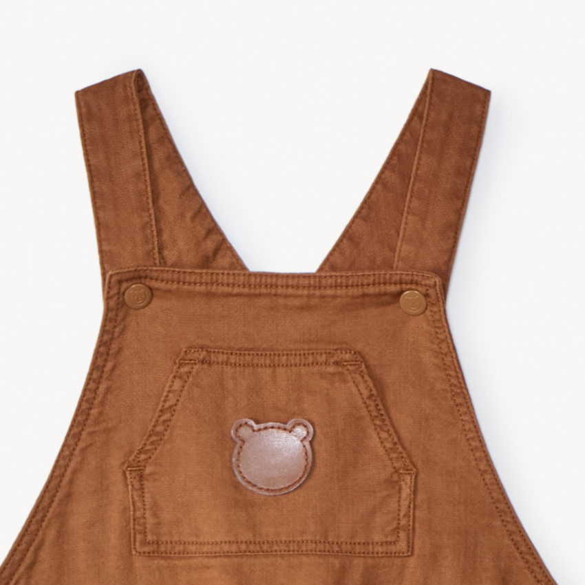 Salopette longue à badge ours pour bébé garçon 