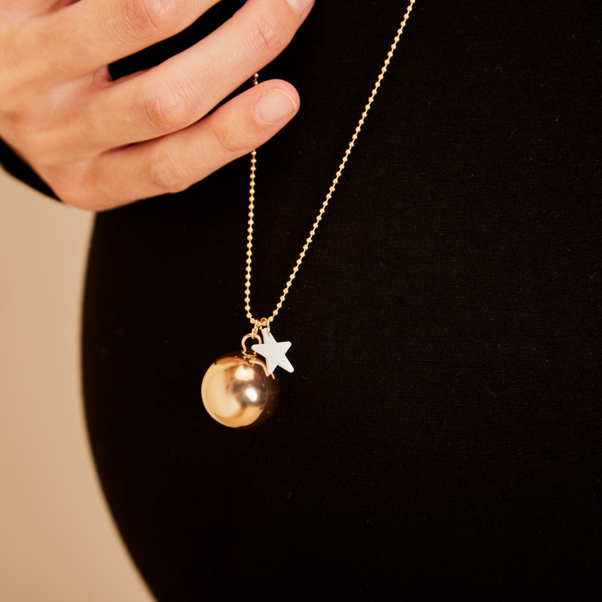 Bola de grossesse doré pendentif étoile 