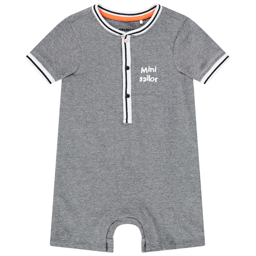 Combinaison courte en maille piqué pour bébé garçon 