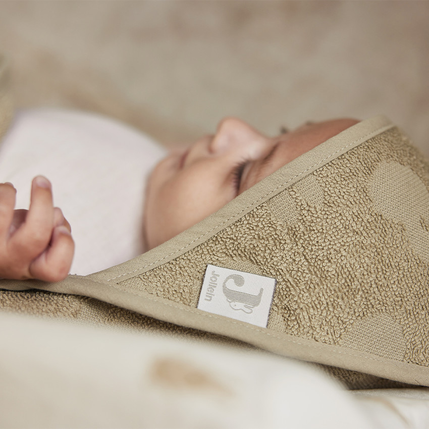 Cape de bain éponge en jacquard Miffy olive green 