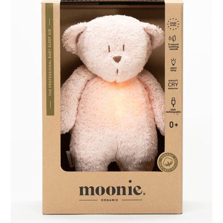 Veilleuse Ourson Son & Lumière Rose Blush 