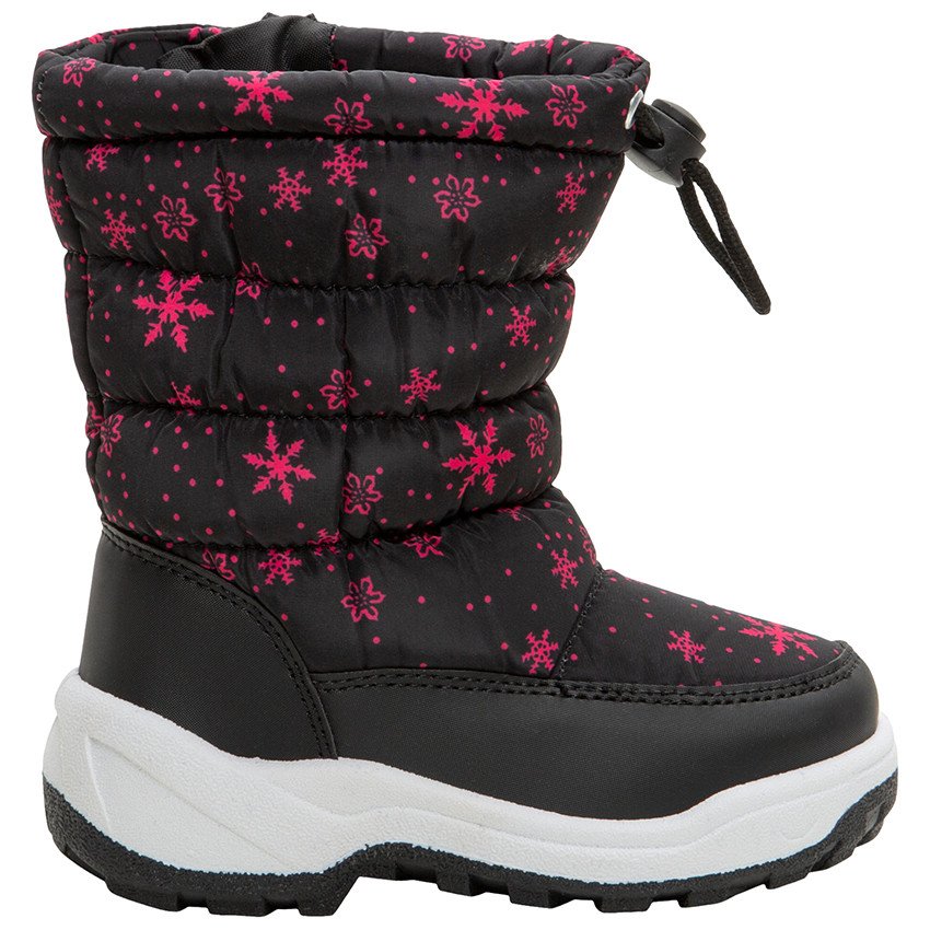 Après-ski à col matelassé imprimé flocons all-over du 28 au 35 