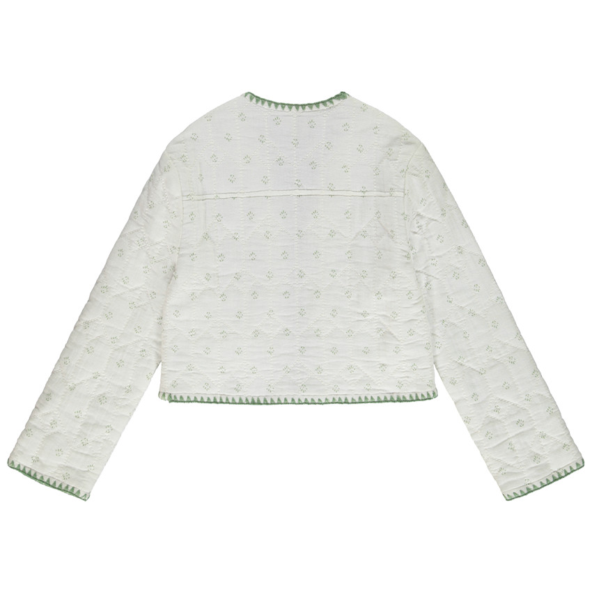 Cardigan matelassé et imprimé à surpiqûres pour fille 