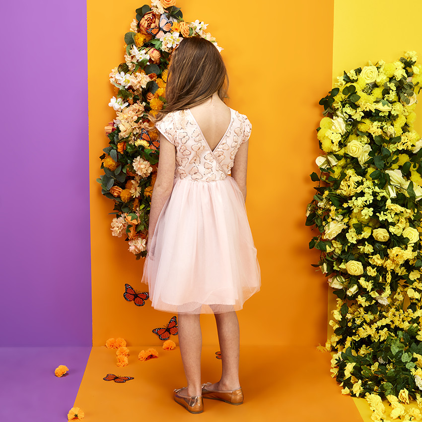 Robe de ceremonie en tulle avec papillons en sequins pour fille Orchestra