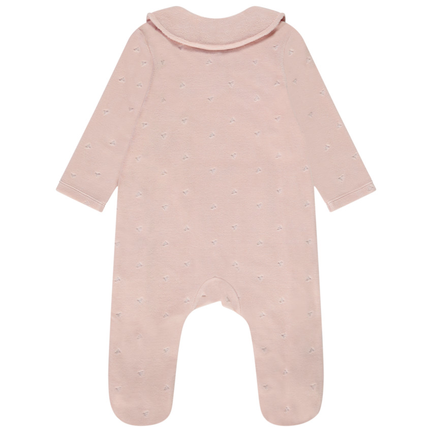 Dors-bien en velours motif hérisson pour bébé fille 