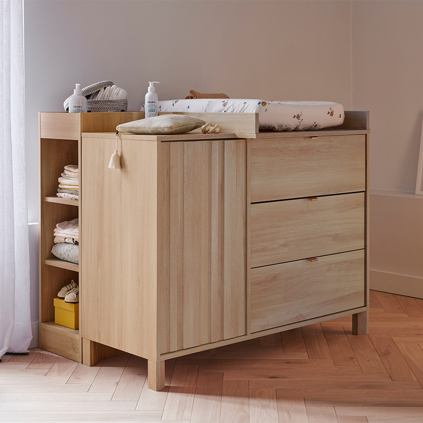 Plan à langer pour commode Calypso chêne du bocage 