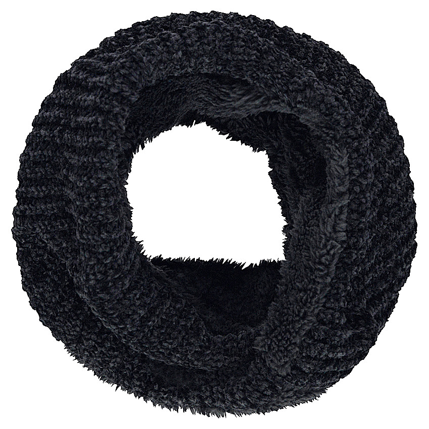 Snood en maille chenille avec doublure en sherpa 