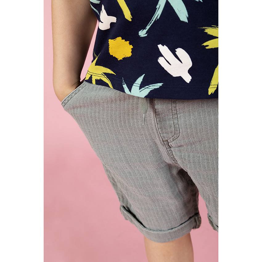 T-shirt manches courtes en coton pour enfant garçon print palmiers 
