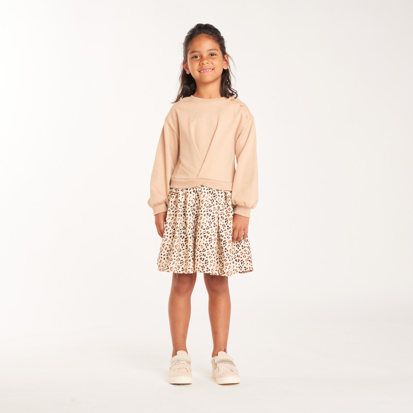 Robe 2-en-1 fille imprimé léopard 