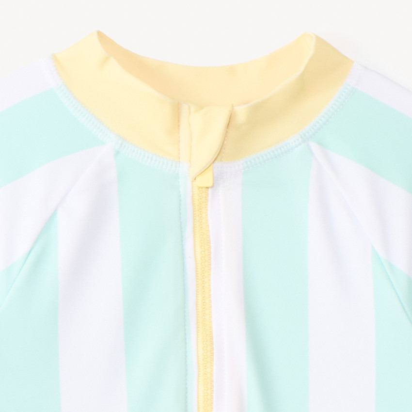 Combinaison de bain anti-UV à rayures pour bébé garçon 