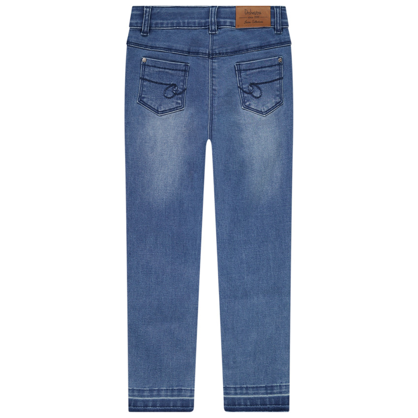 Jean skinny taille haute avec détails en sequins pour fille 