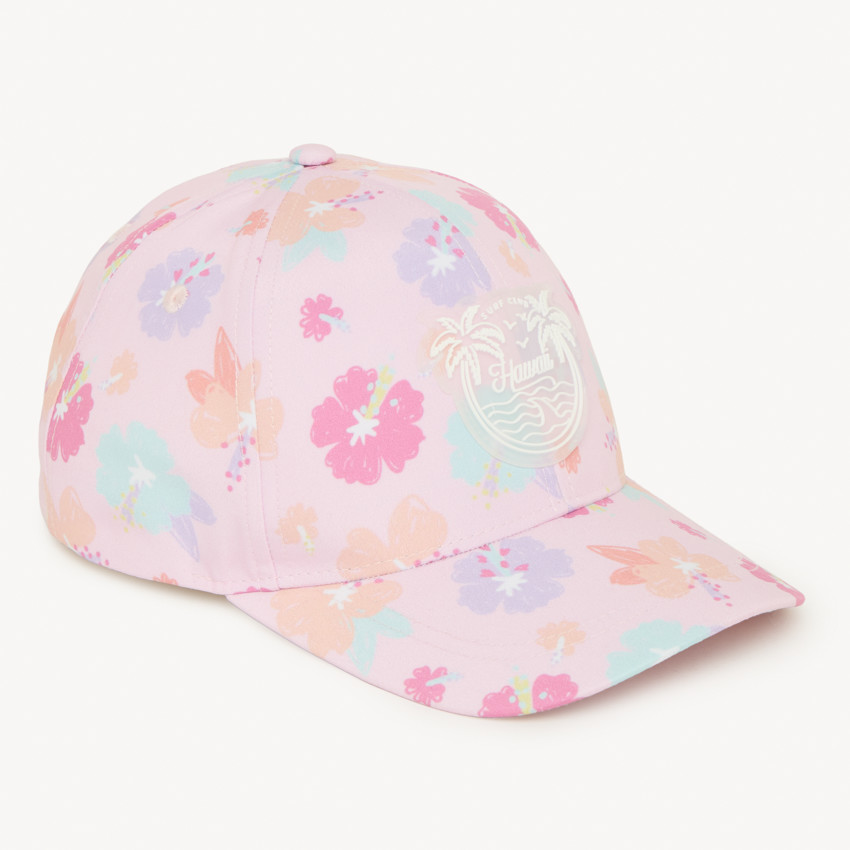 Casquette imprimée à badge gomme Hawaii pour fille