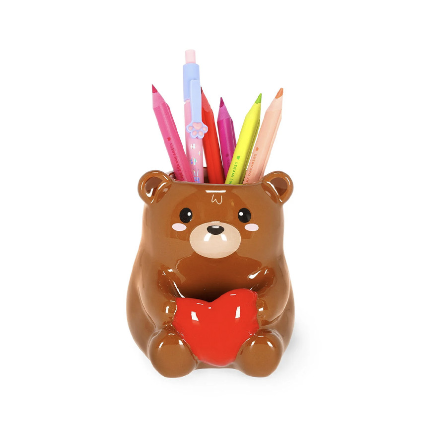 Pot à crayons en céramique Desk Friends - Teddy Bear 