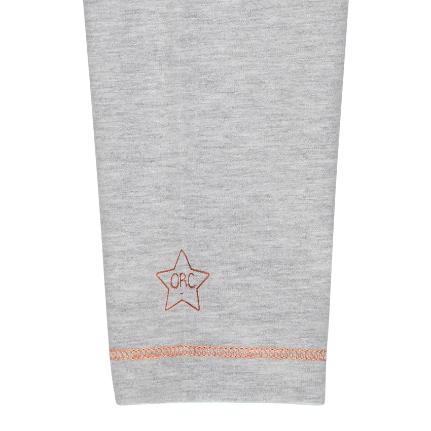 Lot de 2 leggings unis à surpiqûres pour filles 