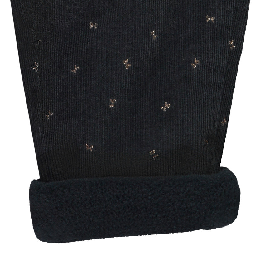 Pantalon en velours milleraies imprimé papillon pour bébé fille 