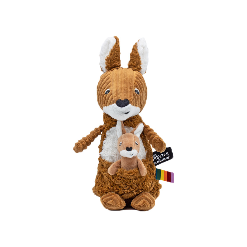 Peluche Ptipotos - Kangourou maman/bébé Main Peluche Ptipotos - Kangourou maman/bébé