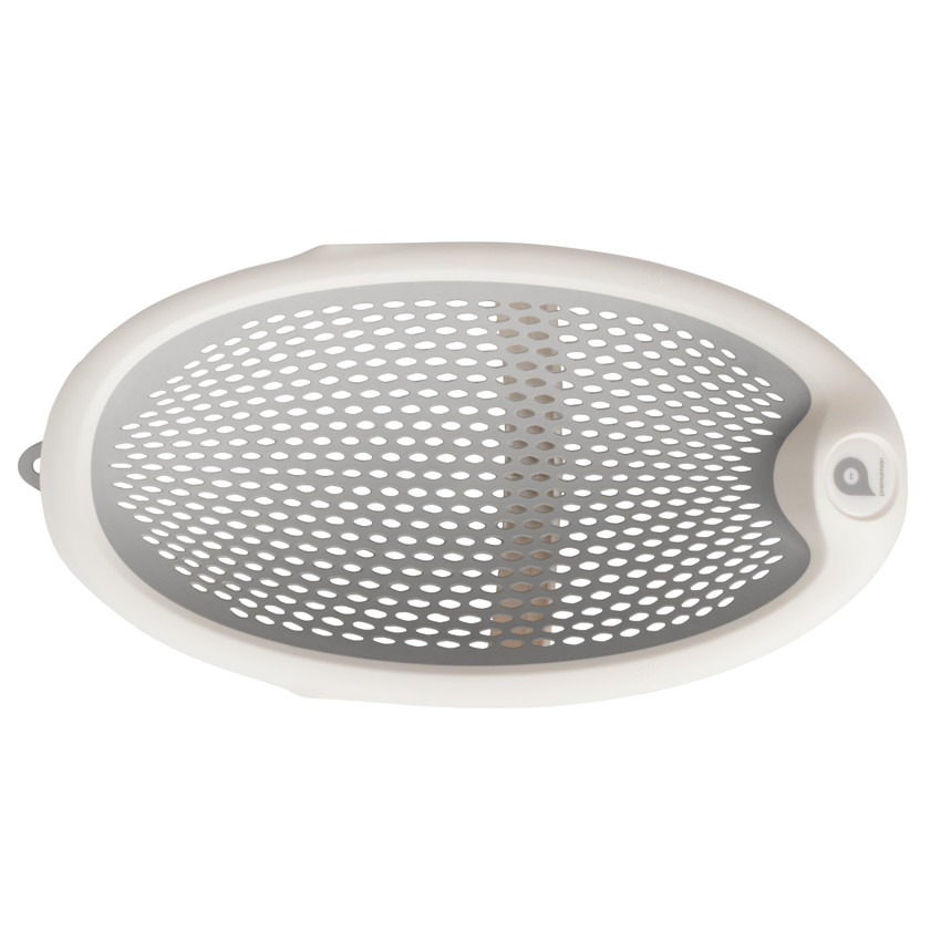 Transat de bain pliable en silicone gris/blanc 