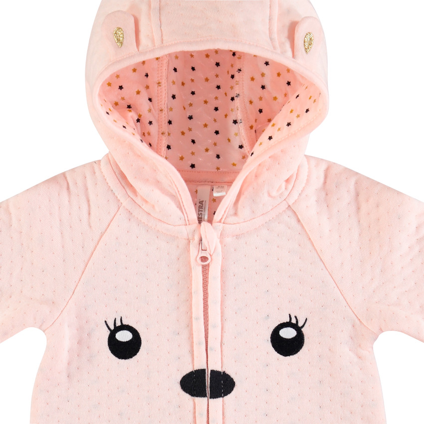 Combinaison longue à capuche pour bébé fille 