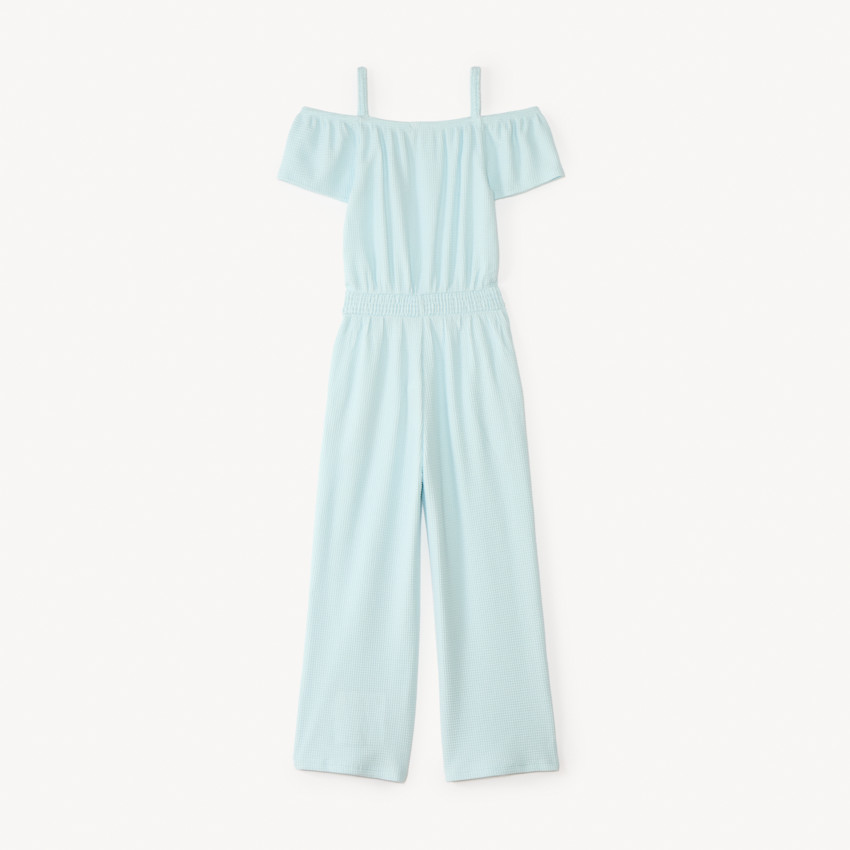 Combinaison épaules dénudées broderie cœur fille 