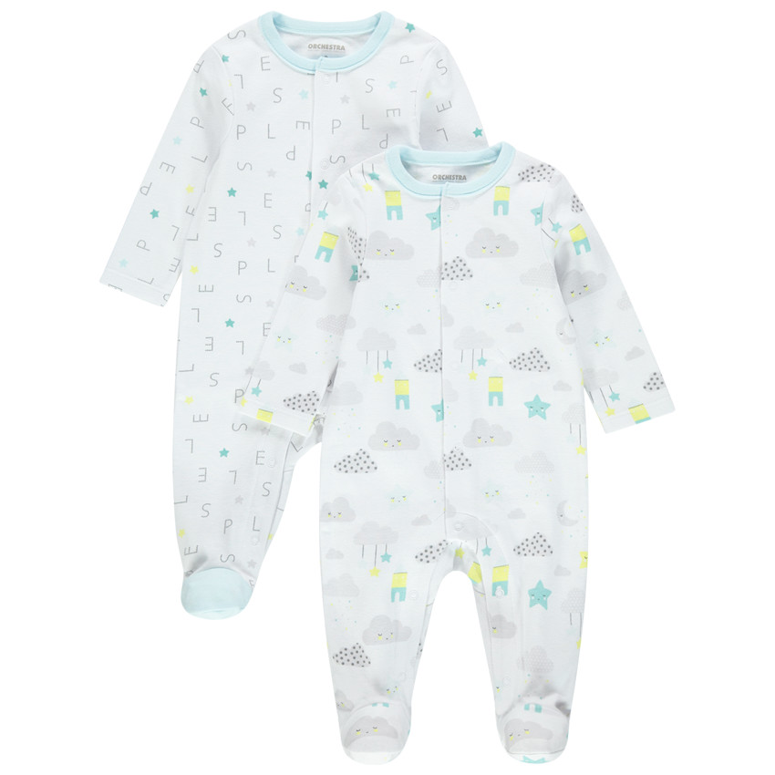 Lot de 2 dors-bien imprimés en coton pour bébé garçon 