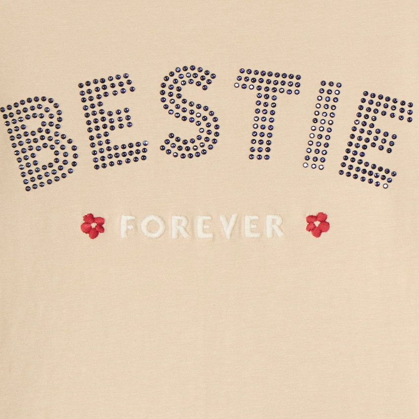 T-shirt manches longues fille print Bestie 