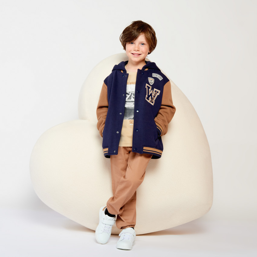 Pantalon style cargo uni avec poches pour garçon 