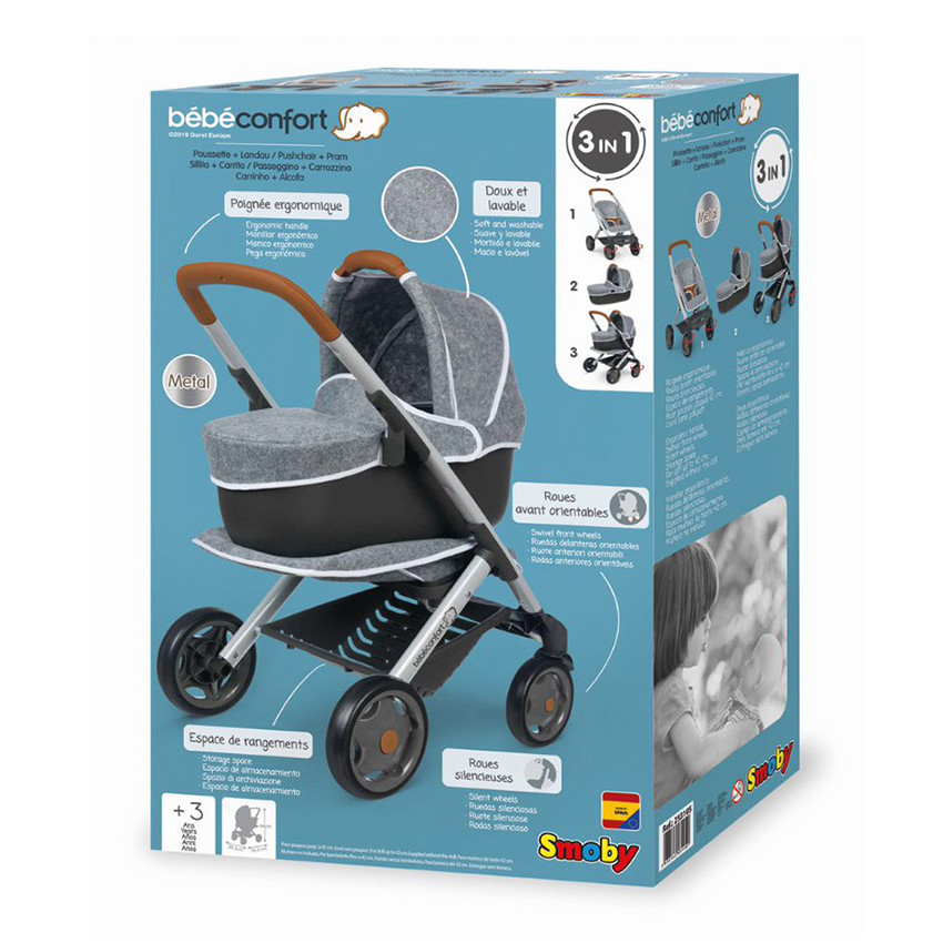 Combi Poussette + Landeau - Gris 