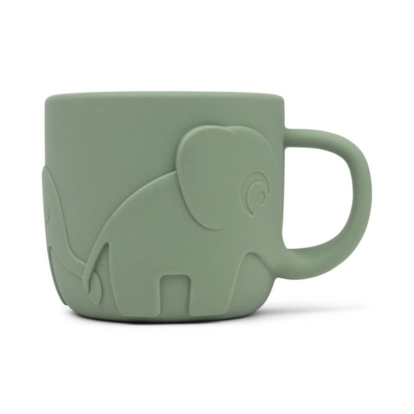 Tasse à anse en silicone Peekaboo Elphée vert 