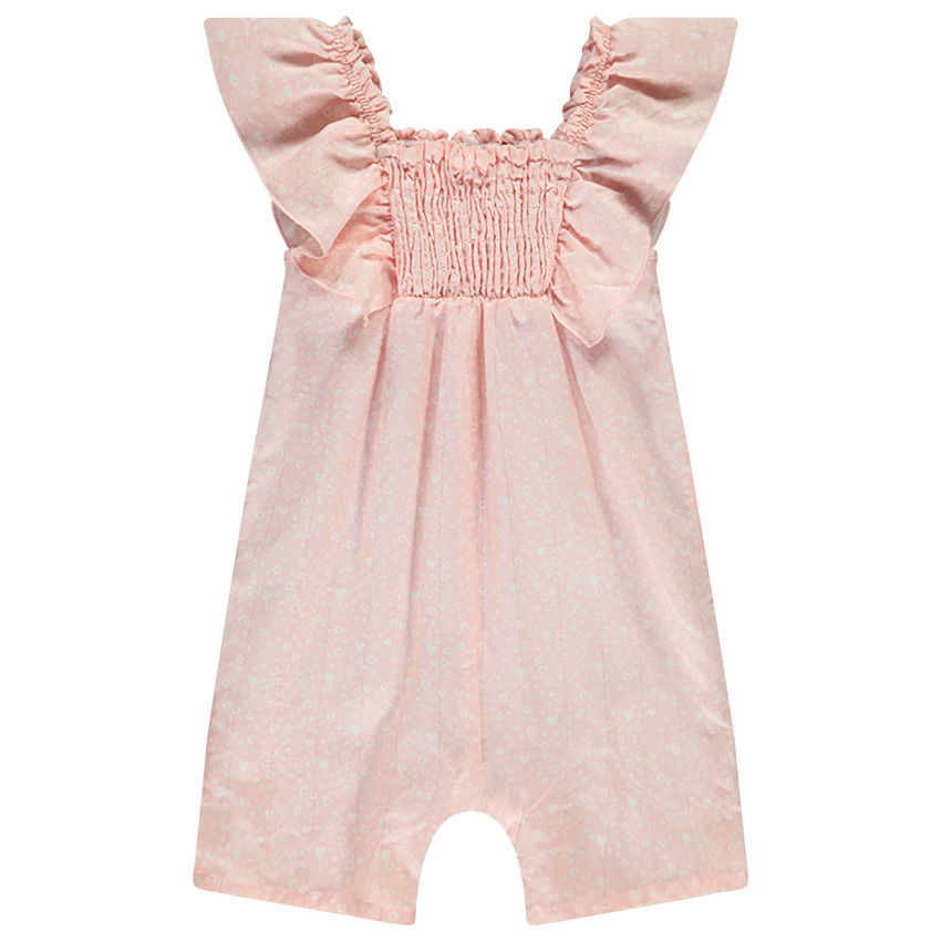 Combinaison courte en voile avec volants pour bébé fille  