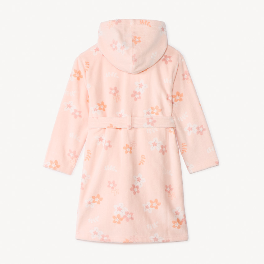 Peignoir de bain en éponge imprimé fleurs pour fille 