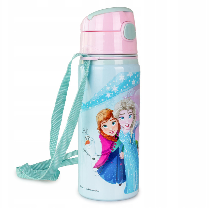 Gourde alu avec lanière 600ml Reine des neiges 