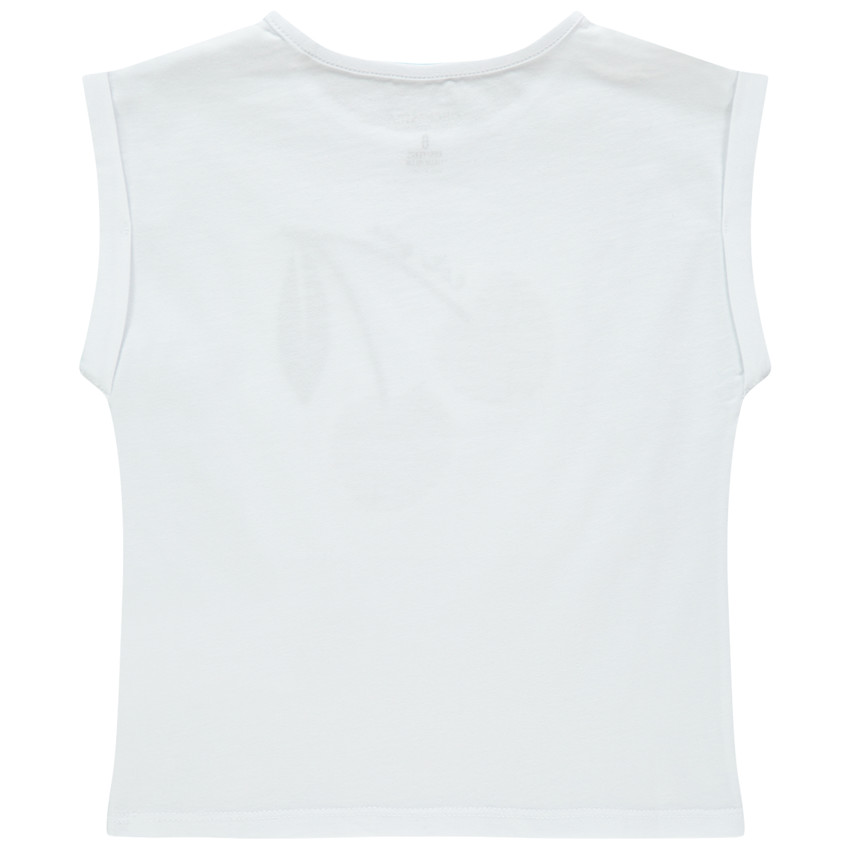 T-shirt forme boîte fruit en sequins magiques pour fille 