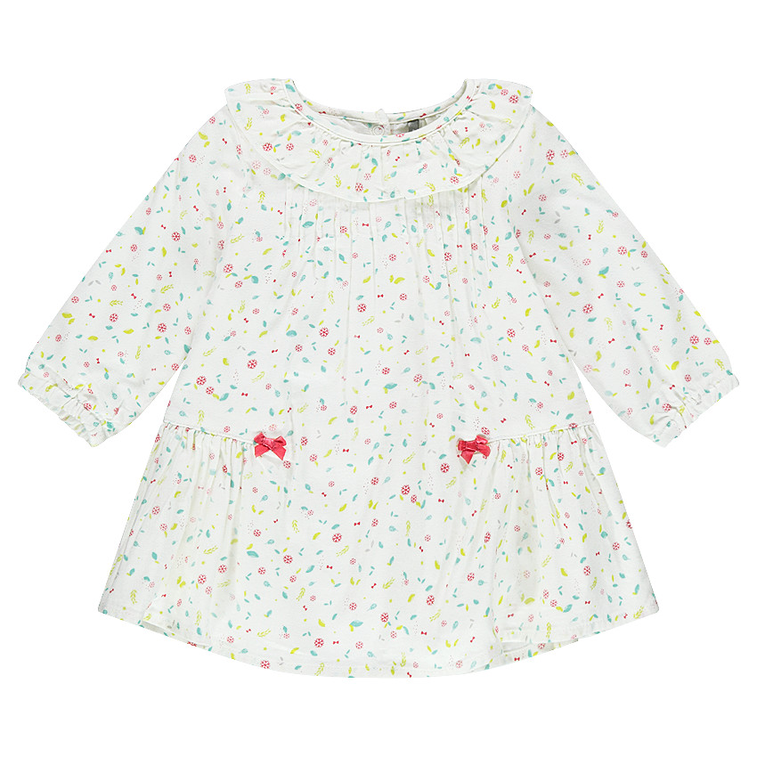 Robe manches longues avec imprimé style liberty 