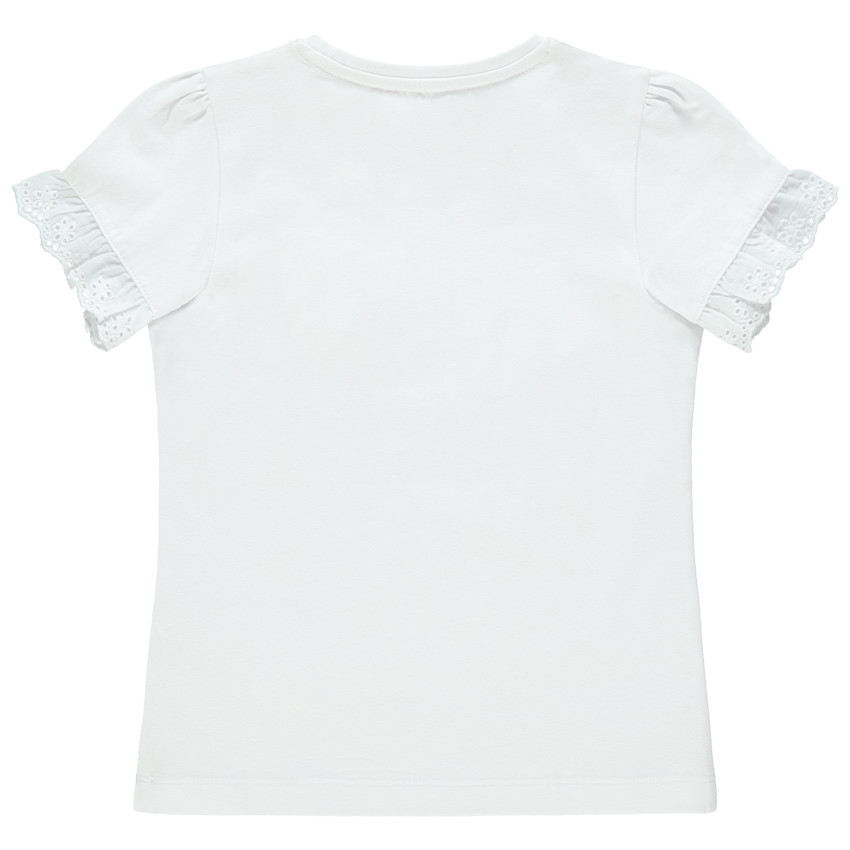 T-shirt manches courtes motif girafe et pois colorés 