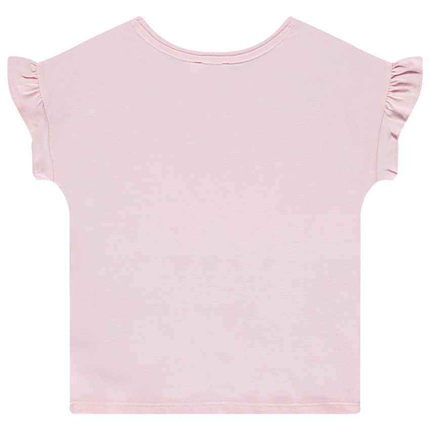 T-shirt manches courtes motif papillon en sequins pour fille 