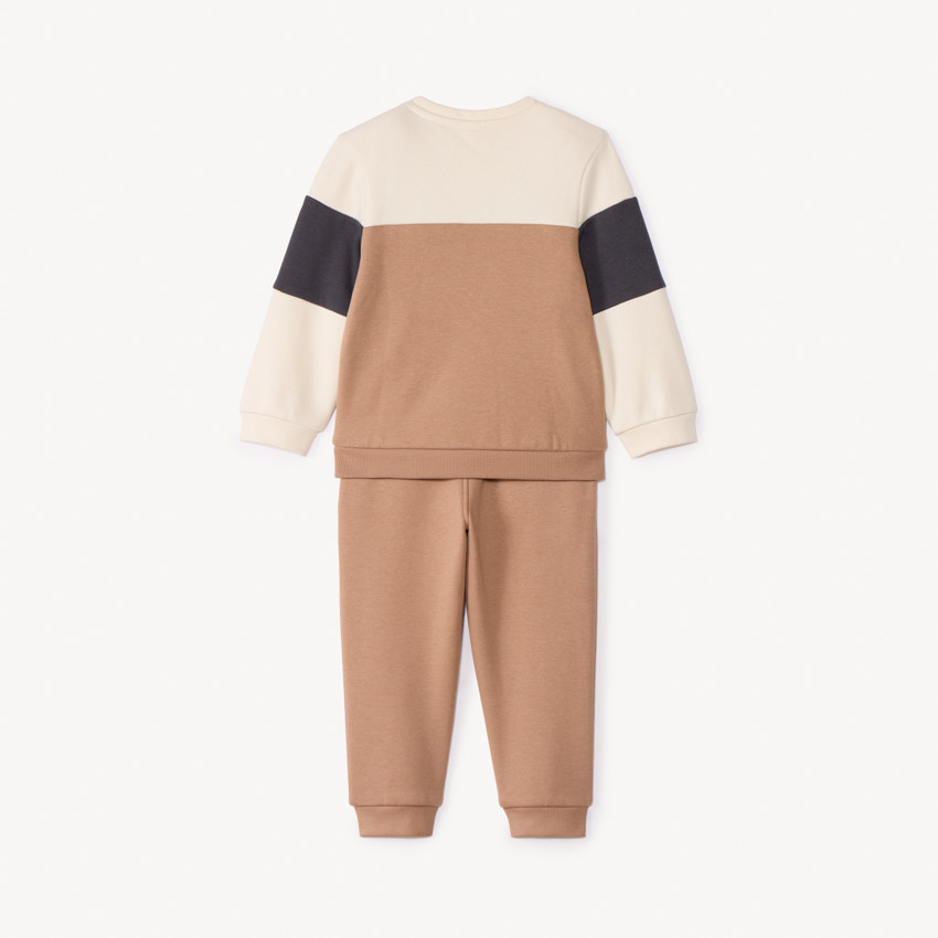 Ensemble jogging ludique effet color block pour bébé garçon 