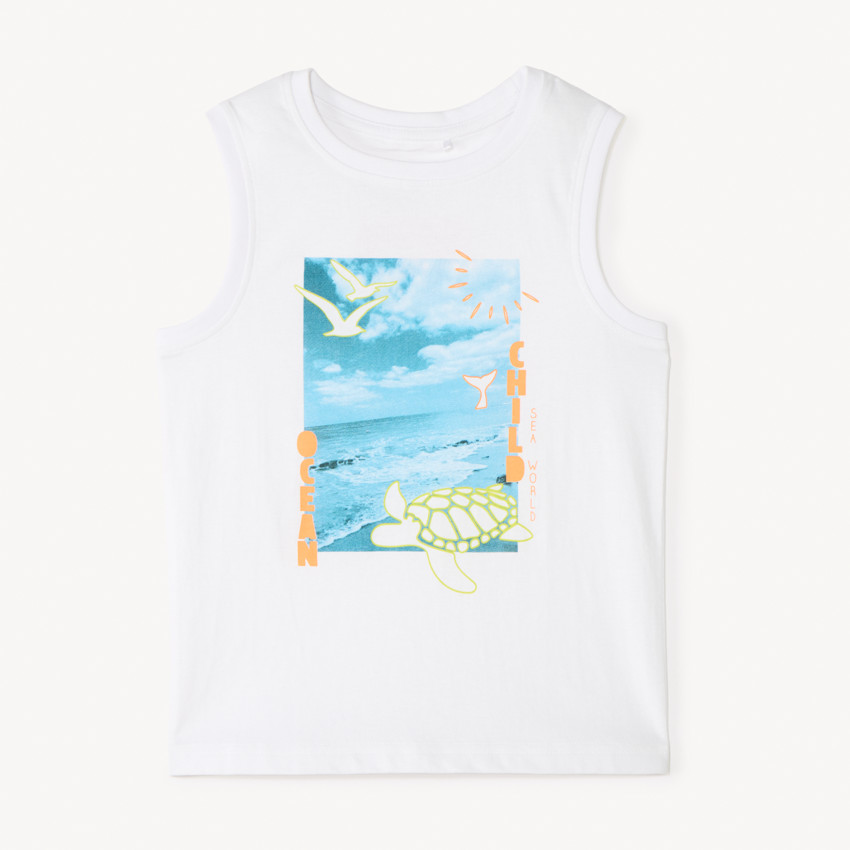 Débardeur en jersey motifs fantaisie pour garçon