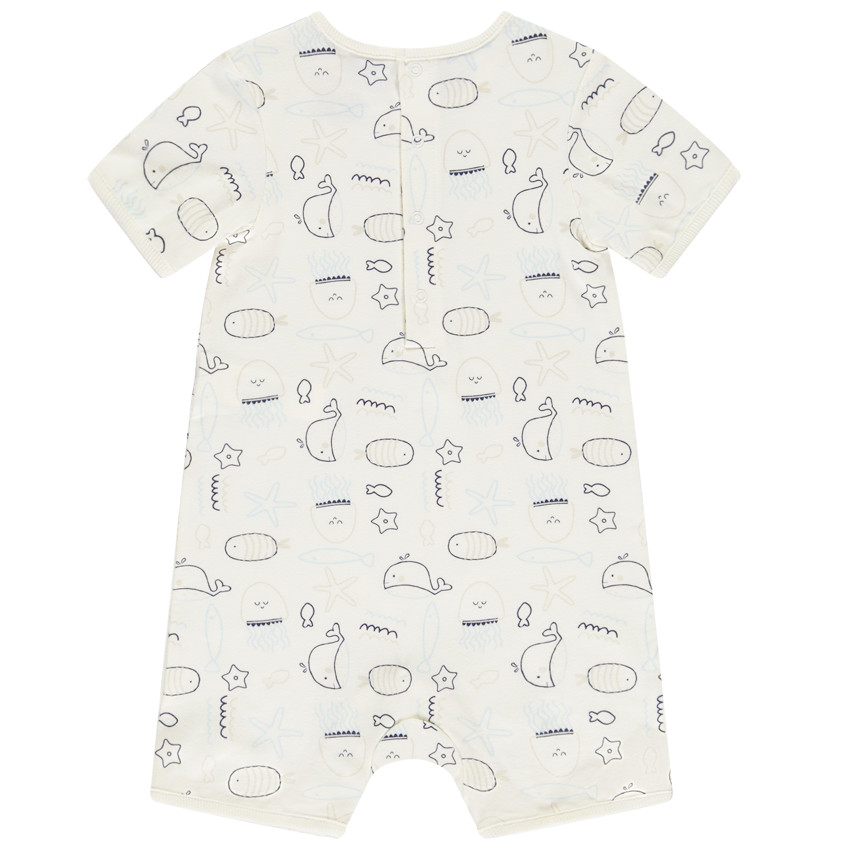 Lot de 2 combinaisons courtes baleine fantaisie pour bébé garçon   