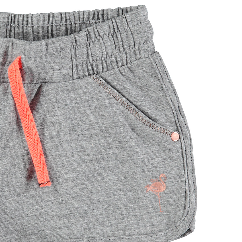 Short en jersey avec flamant rose printé 