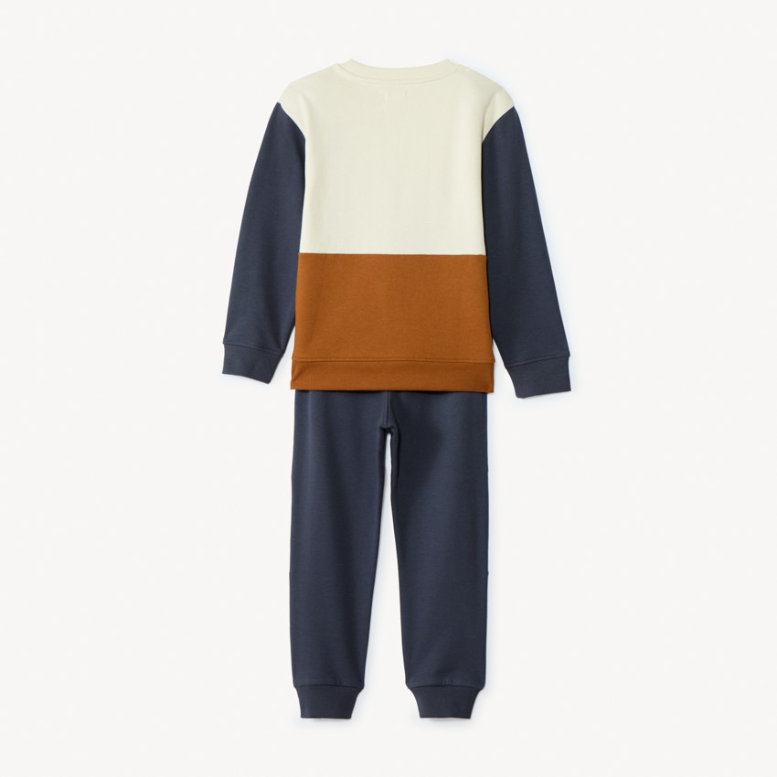 Ensemble jogging molleton effet color block pour garçon 