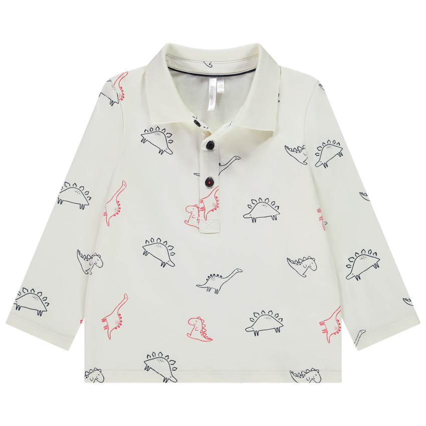 Polo manches longues imprimé dinosaures pour bébé garçon