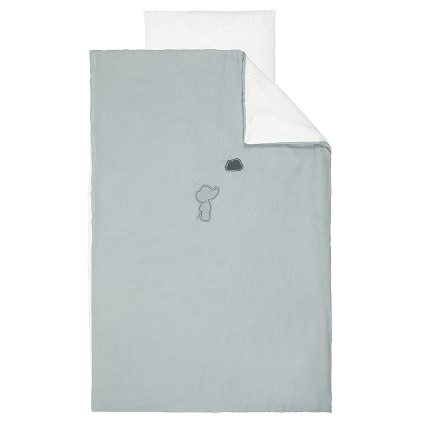 Housse de couette avec taie d'oreiller 140x100 cm Luna & Axel - Vert 