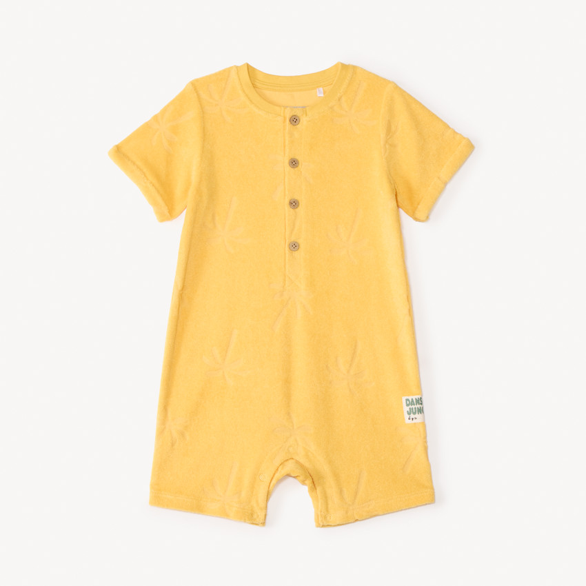 Combishort en éponge palmier en relief pour bébé garçon