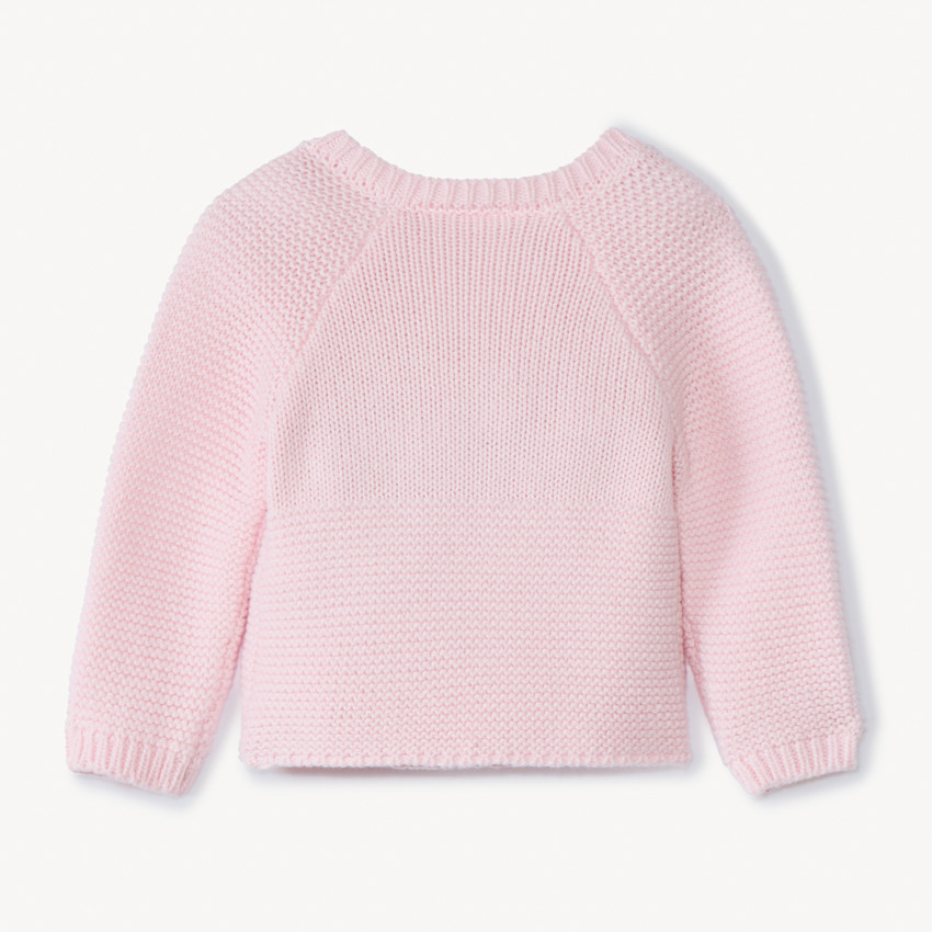 Gilet en tricot effet cache-cœur pour bébé fille prématurée 